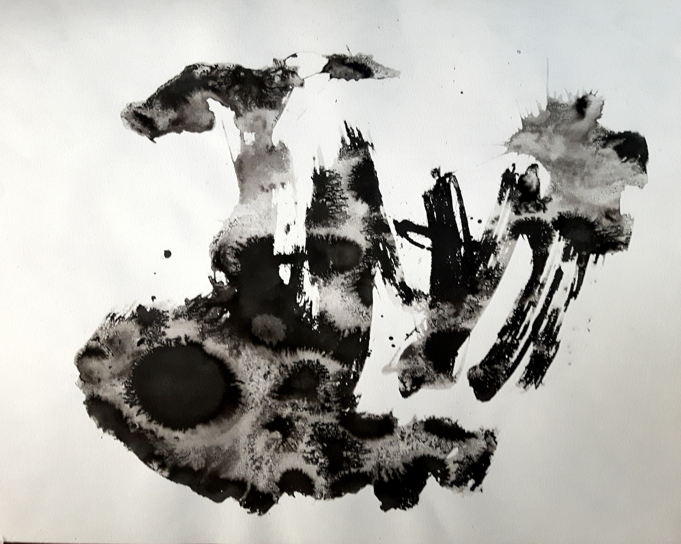 Birds - Indian Ink Abstract 002