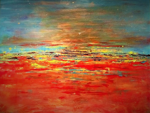 expressionistisch abstract werk van mij. Ik werk vanuit het onderbewust in een abstract karakter.