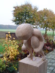 Grappige houten beelden