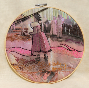 Verschillende werken in geplaatst in een handwerk ring