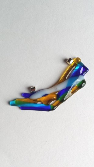 glassieraad in blauw geel wit