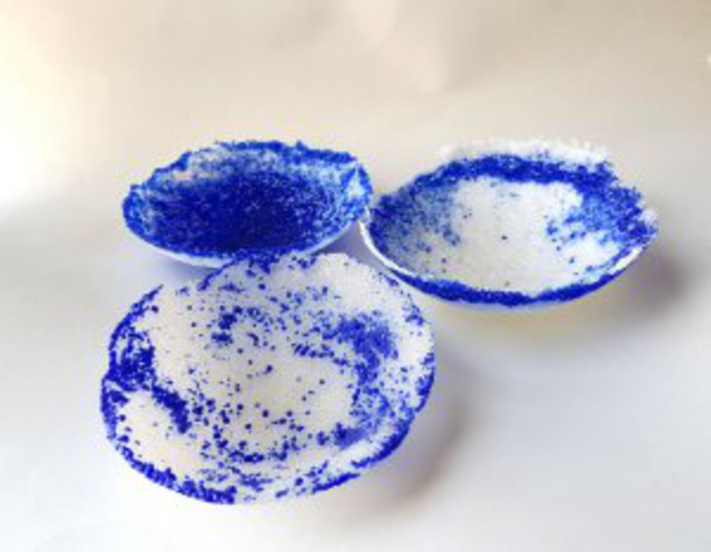 Delfts Blauw Schalensetje van 3 in Pate de Verre Glas