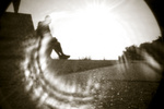 Holga pinhole Nikon (D700) Digitaal bewerkt (alleen omzetten naar duotoon c.q.belichting)