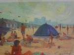 De strandgezichten worden veelal ter plekke gemaakt. Hetzij door een tekening of door een gouache.