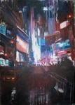 Op dit moment maak ik met name schilderijen van het stedelijk landschap (o.a. New York) en de mens die zich daarin beweegt.