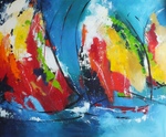 acryl schilderijen met het thema 'beweging'