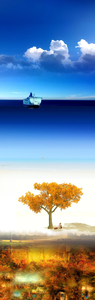 het blauw van de zee