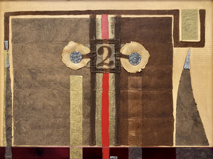 Gemengde techniek en assemblages op karton en hout