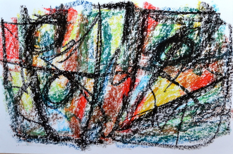 Tekening in vetkrijt op papier (4503)