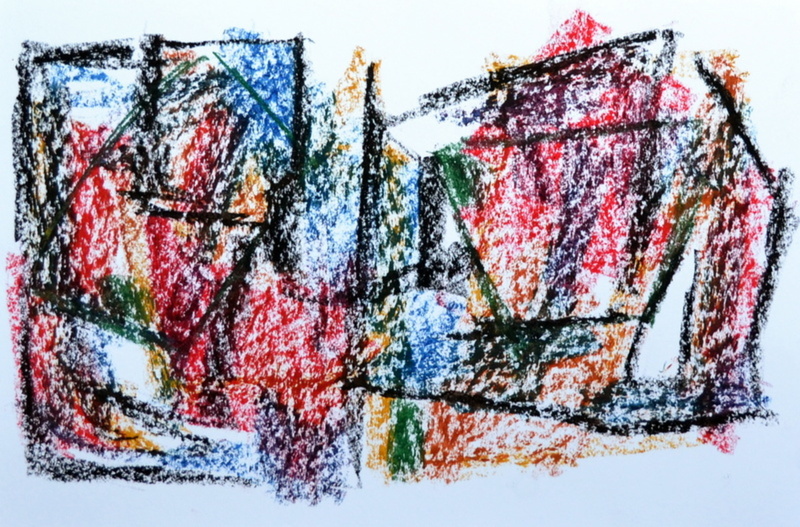 Tekening in vetkrijt op papier (4499)
