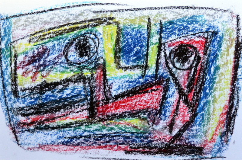 Tekening in vetkrijt op papier (4496)