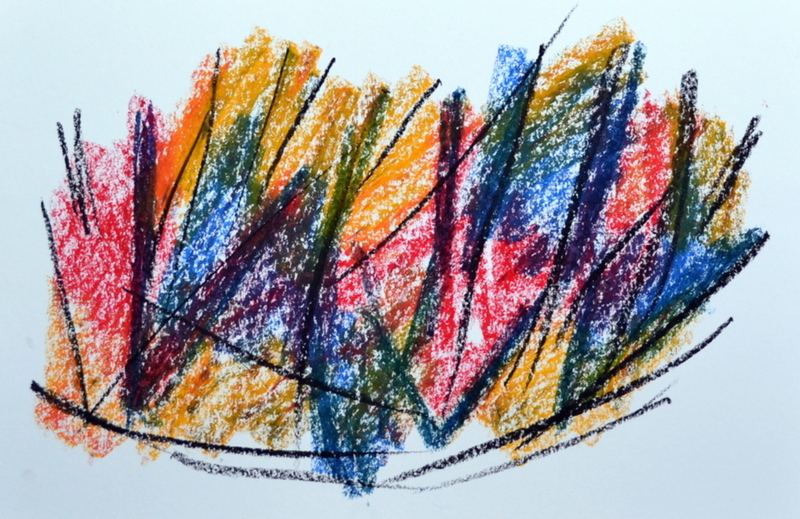 Tekening in vetkrijt op papier (4495)