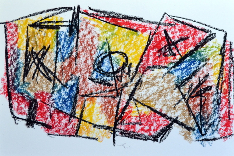 Tekening in vetkrijt op papier (4450)