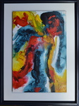 EXPOSITIE IN VORM EN KLEUR. De werkstukken zijn uitgevoerd in acryl op paneel. Beeldformaat 30 x 45. Ze worden geleverd in een donker blauwe houten lijst. Bij aankoop wordt een certificaat van echtheid verstrekt. Unicaat gegarandeerd.