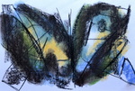 werken in zacht pastel/vetkrijt beeldformaat 30 x 45 lijstformaat 50 x 65