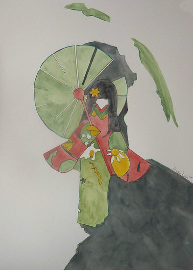 Origami lady