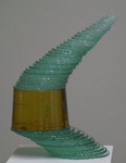 Werken in plat en driedimensioneel met glas.