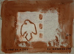 Aquarel en collage op papier.