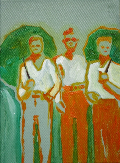 Green Umbrellas