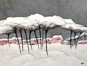 geabstraheerde impressies van winterlandschappen