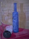 Ik hen enige tijd vooral met aquarel gewerkt. Simpel geënsceneerde stillevens en wat andere objecten. Aquarel was voor mij een nieuw materiaal, en het was een uitdaging dit te leren kennen.