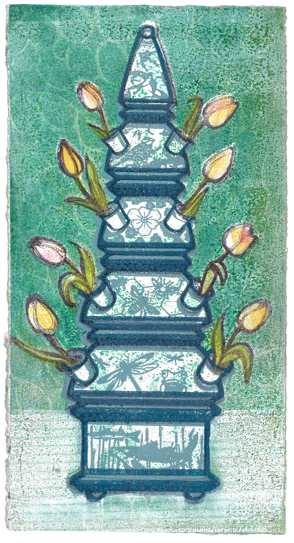 Miniprent: tulpenvaas I