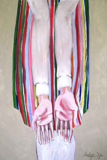 Edith in gestreepte jurk