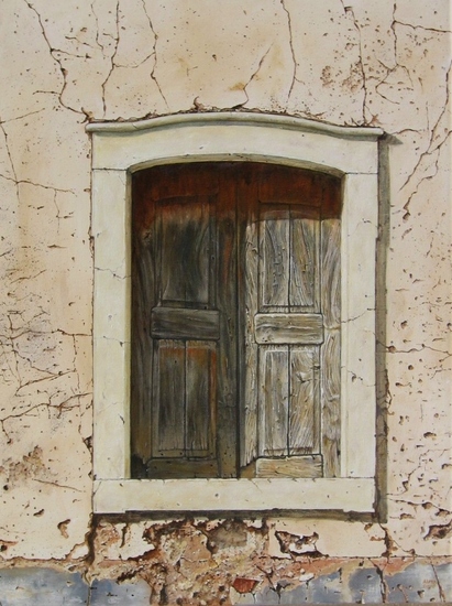 Craquelé Muur met Raam