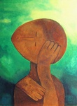 Deze werken zijn geinspireerd door Afrikaanse beeldende kunst
