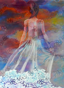 Figuratief werk met vrouw figuren die een gevoel van harmonie weergeven.