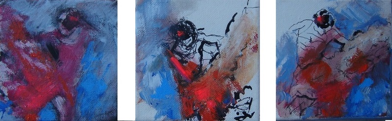 Flamenco danseressen drieluik MARQUA810