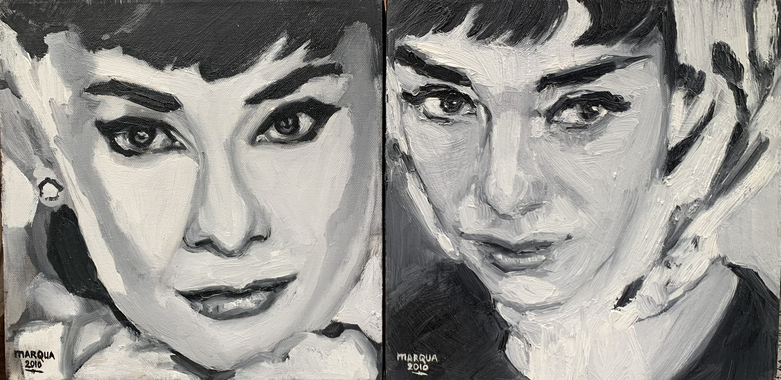 Twee portretten van Audrey Hepburn € 175
