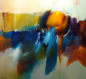 Een schilderij kopen of een abstract schilderijen 'in opdracht' laten maken. 100% tevredenheidsgarantie en geen vervoerskosten. Het schilderij moet 100% naar het zin zijn in eigen ruimte. Bepaal zelf kleuren en maten. Uitnodiging om in mijn atelier te komen en aanpassingen zijn dan nog mogelijk.
