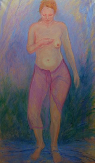 Zwangere vrouw schilderij