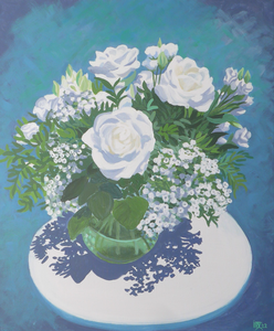 Bloemen en boeketten blijven inspireren tot het schilderen op grote of kleine doeken.
