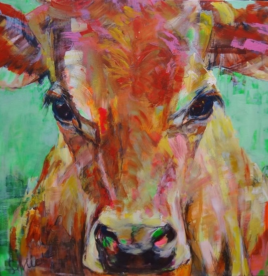 Koe portret VIII, koeienschilderij
