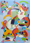 Al mijn schilderijen zijn uniek. Ik maak kleurrijke moderne schilderijen met acrylverf, kunsthars en epoxy op doek. De afbeeldingen zijn meestal dieren: abstract maar wel herkenbaar, in vrolijke en felle kleuren.