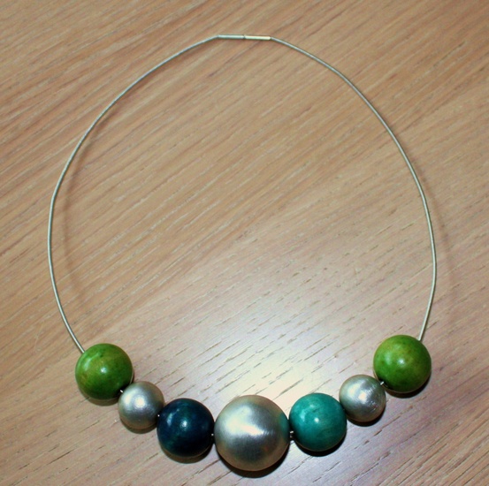 Silver beads necklage / ketting
