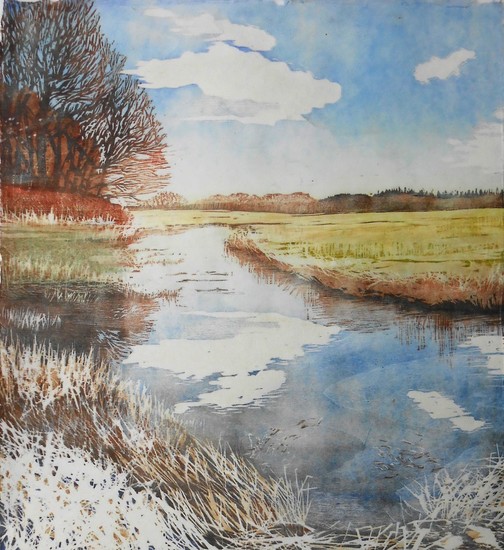 Bocht in de Drentse Aa in April