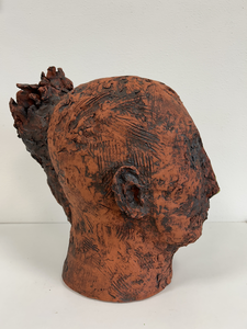 Bustes van keramiek en steengoed in verschillende kleisoorten