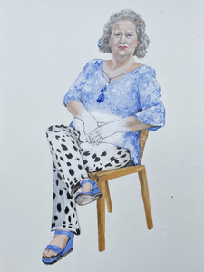 Berni van Gils schildert maandelijks 7 portretten voor het tijdschrift Vrij Nederland. De portretten zijn na publicatie te koop. Ook kun je Berni vragen een soortgelijk portret te schilderen. Prijsindicatie: €350,- per portret, ingelijst, exclusief btw & verzendkosten.