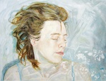 Schilderijen/tekeningen in acrylverf, potlood, aquarelkrijt en houtskool. Portretten of interessante dagelijkse situaties.