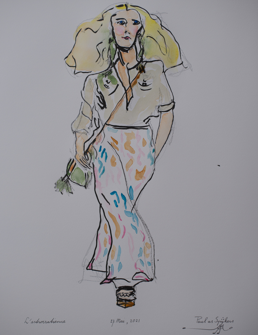 L'astrocratienne (Variatie/tekening op een mode-artikel van het label Etro.it)