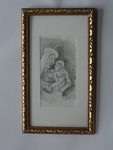 Maria en kind is jaarlijks een terugkomend thema. (afbeelding aquarel)