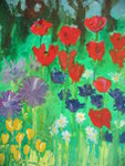 Bloemen:met deze werken ben ik begonnen met acryl verf on later over gestapt op olie verf.