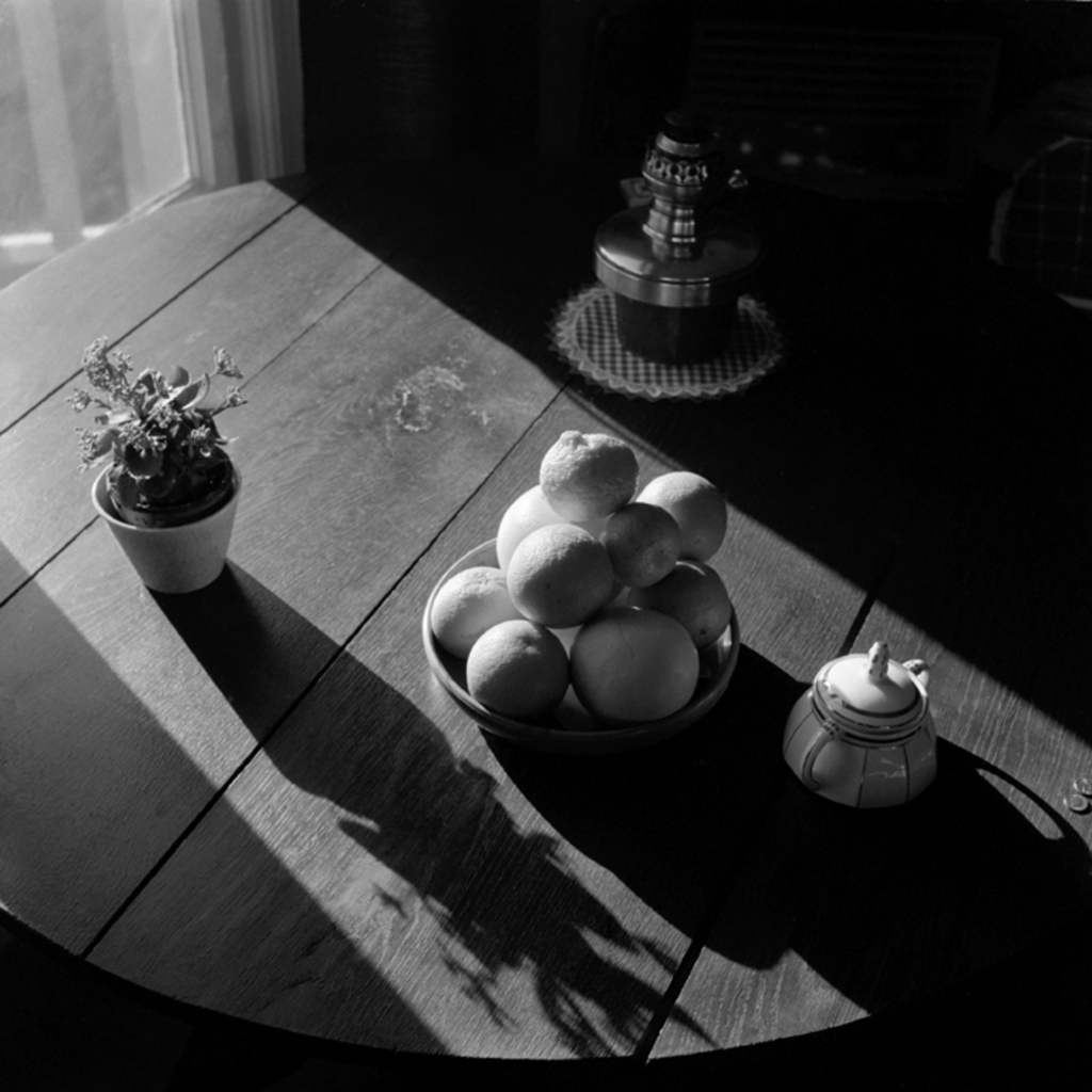 Fruitschaal in zonlicht