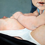 Serie werken uit 2012. Over moeder en kind, borstvoeding en identiteit.