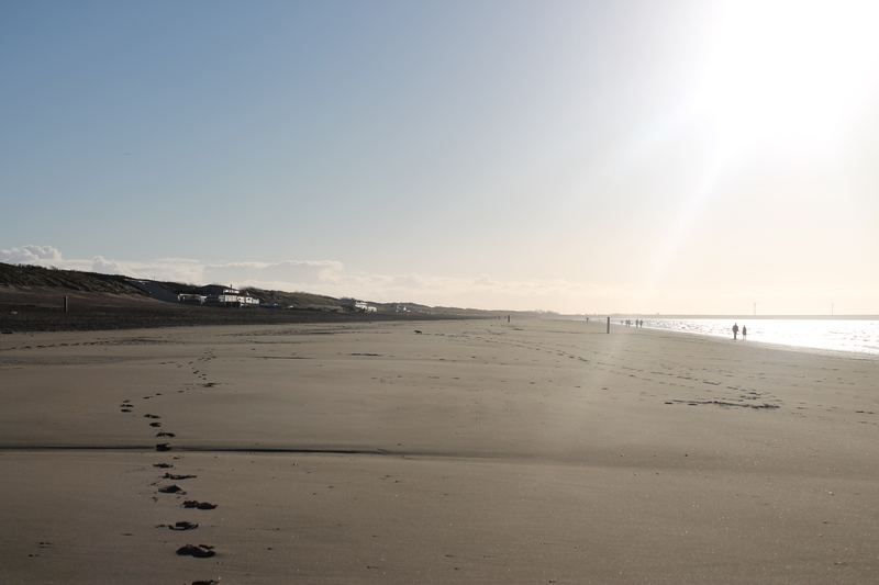 footprints on the beach