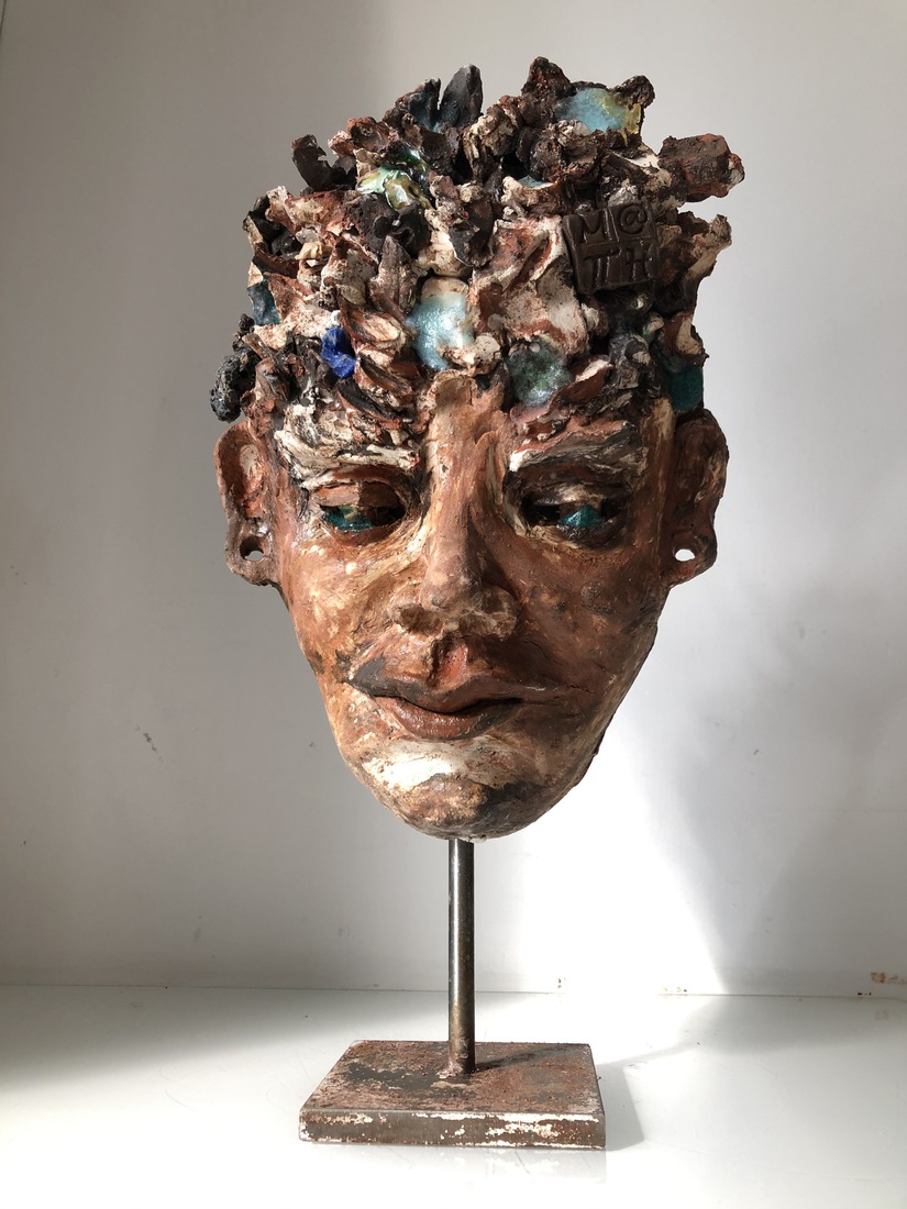 Masker in zeegroen