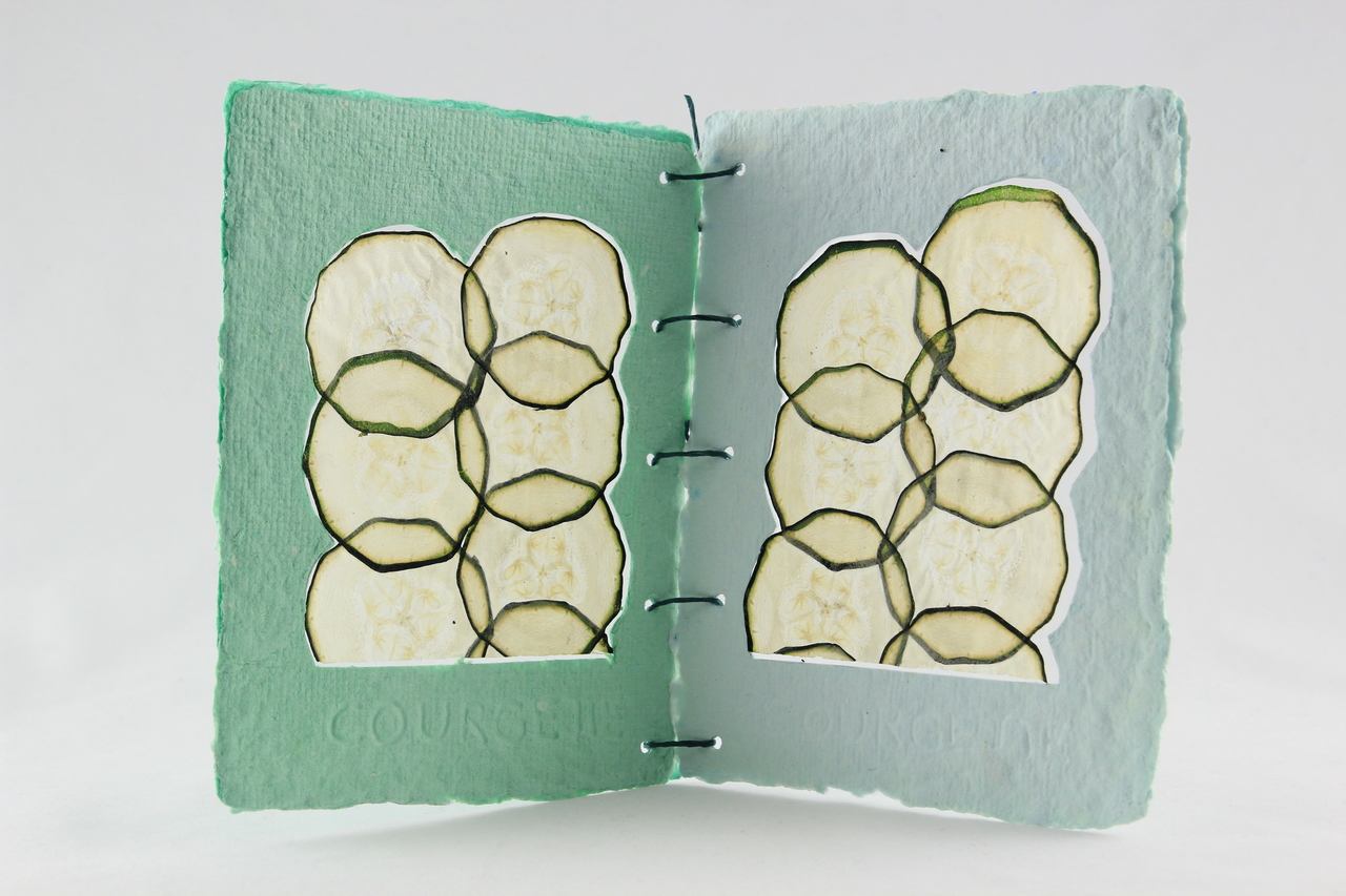 Kaart met courgettepapier
